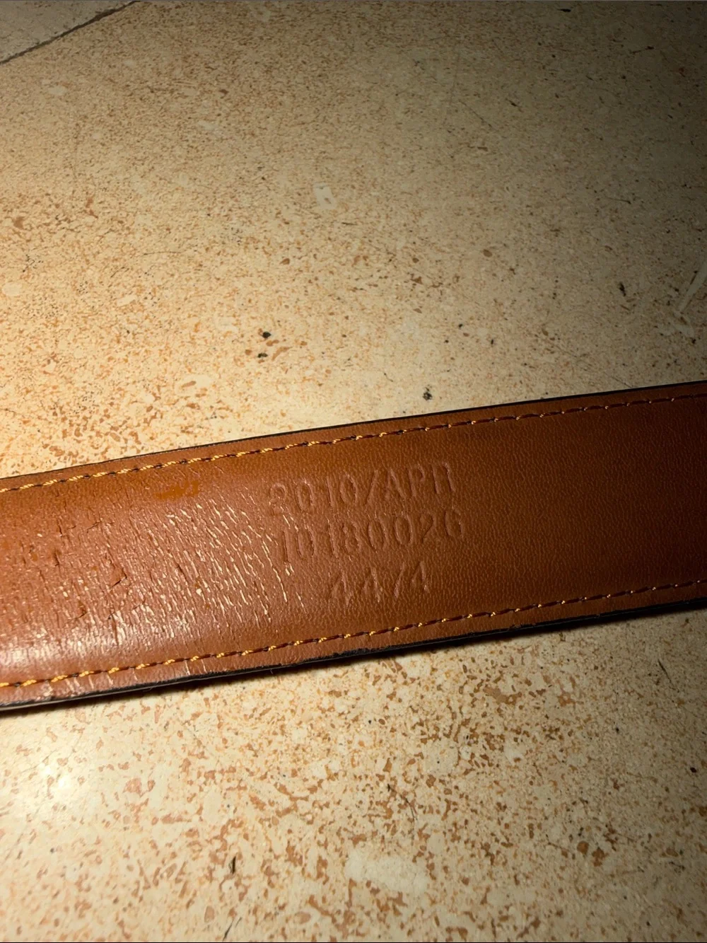 Brooks Brother Classic Black Leather Men's Belt with Tan Interior